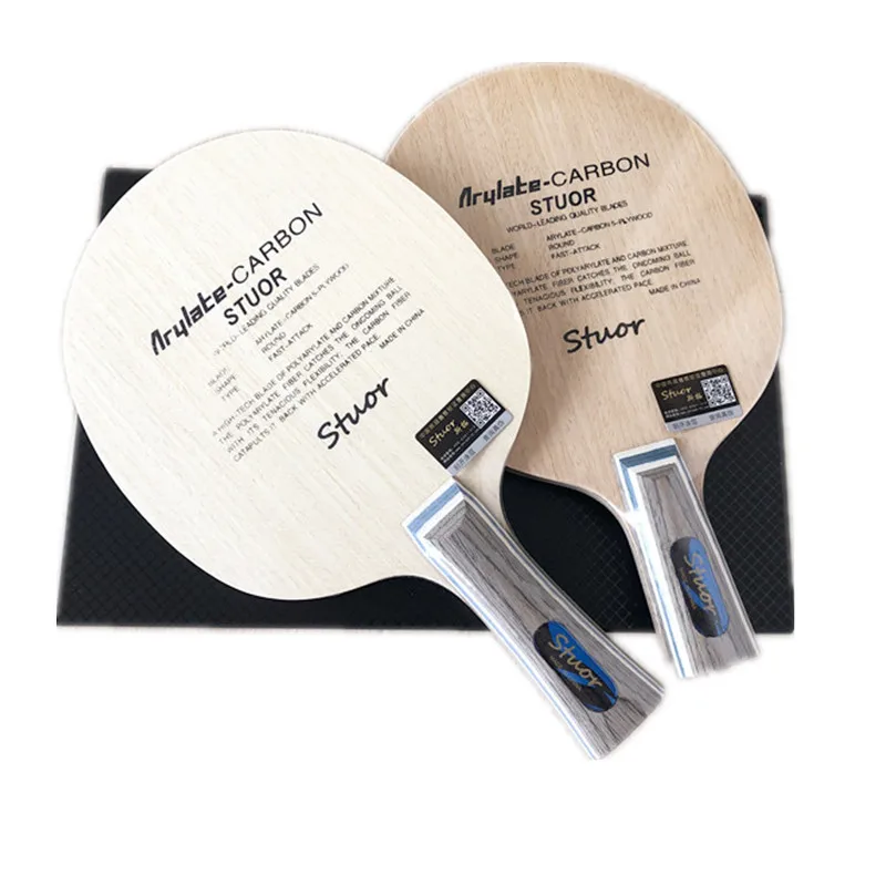 Stuor 7Ply Arylate Carbon Fiber Table Tennis Blade Lightweight Ping Pong Racket Blade Table Tennis Accessories table tennis bat