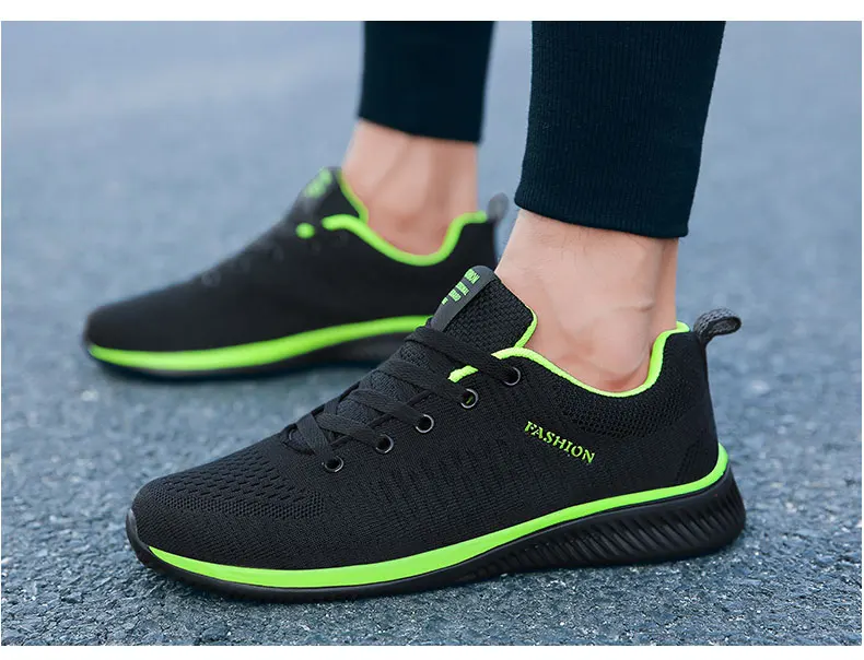 Мужская сетчатая обувь для бега; мужская обувь на шнуровке; легкие удобные дышащие кроссовки для прогулок и бега; летняя спортивная обувь для улицы