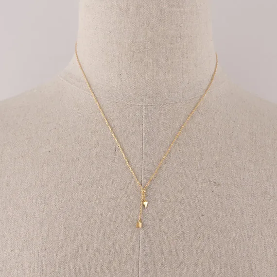 2014-Fashion-18k-Gold-Silver-Chains-Arrow-Necklace-Free-Shipping (4)