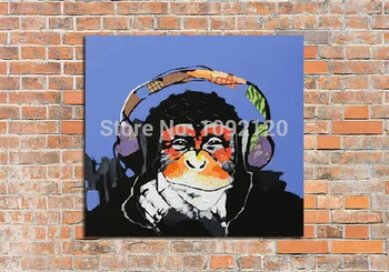 

Top Artist 100% Hand painted Abstract Funny Animal Monkey Oil Painting High Quality Modern Art Gorilla Oil Painting on Canvas