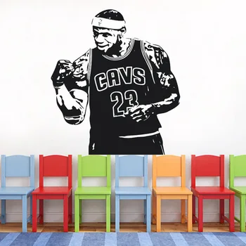 

LEBRON JAMES NO.23 CAVS Basketball Wall Sticker Decal Home Decor Decal Large Vinyl Mur Free Shipping