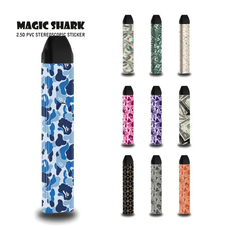 

Magic Shark Money Dollar Military Army Camouflage No Fade Case Cover Sticker Wrap Film Skin for Uwell Caliburn