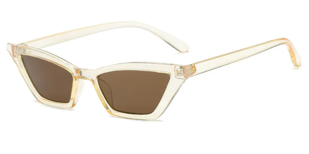 ZXWLYXGX новые тренды в Европе и Америке ретро солнцезащитные очки женские кошачий глаз очки красочные морской личности - Цвет линз: C6