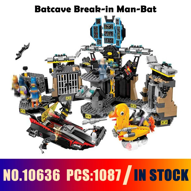 

Compatible with lego 70909 Models building toy 10636 1087PCS Batman Movie Batcave Break-in Man-Bat Building Blocks toy & hobbies