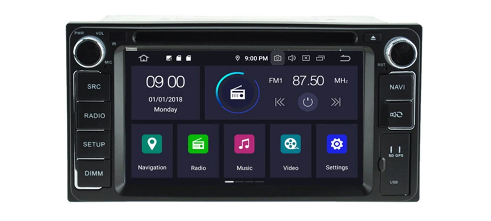 For Scion xB 2000~2005 2 DIN Car Android 9 GPS Naviation Multimedia system Bluetooth Radio Amplifier 11