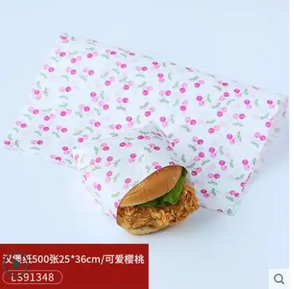Сэндвич специальная обёрточная бумага для Хлеба Бумажный поддон для печи бумага для выпечки Просвечивающая бумага для выпечки Бытовая еда с жиронепроницаемая бумага - Цвет: 30X30CM