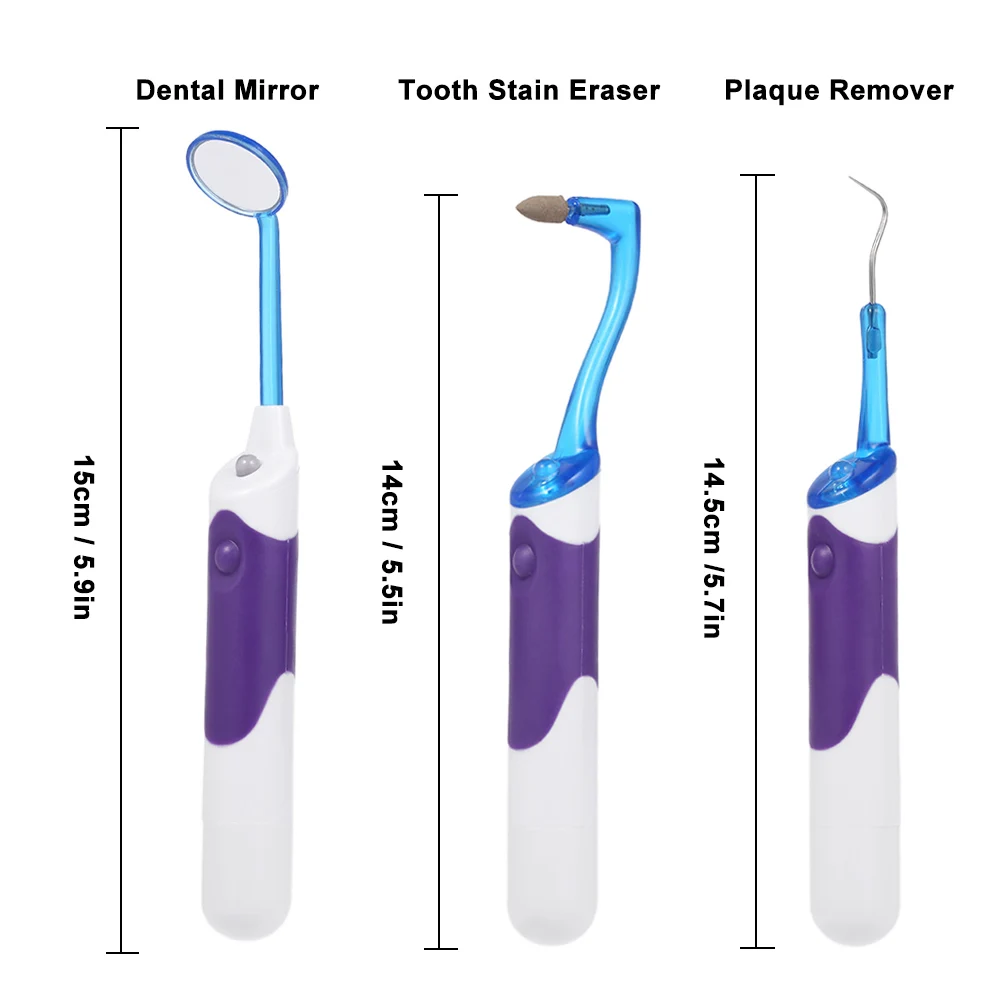 3 в 1 гигиенический комплект для полости рта светодиодный стоматологический зеркальный крючок устройство для удаления зубного налета