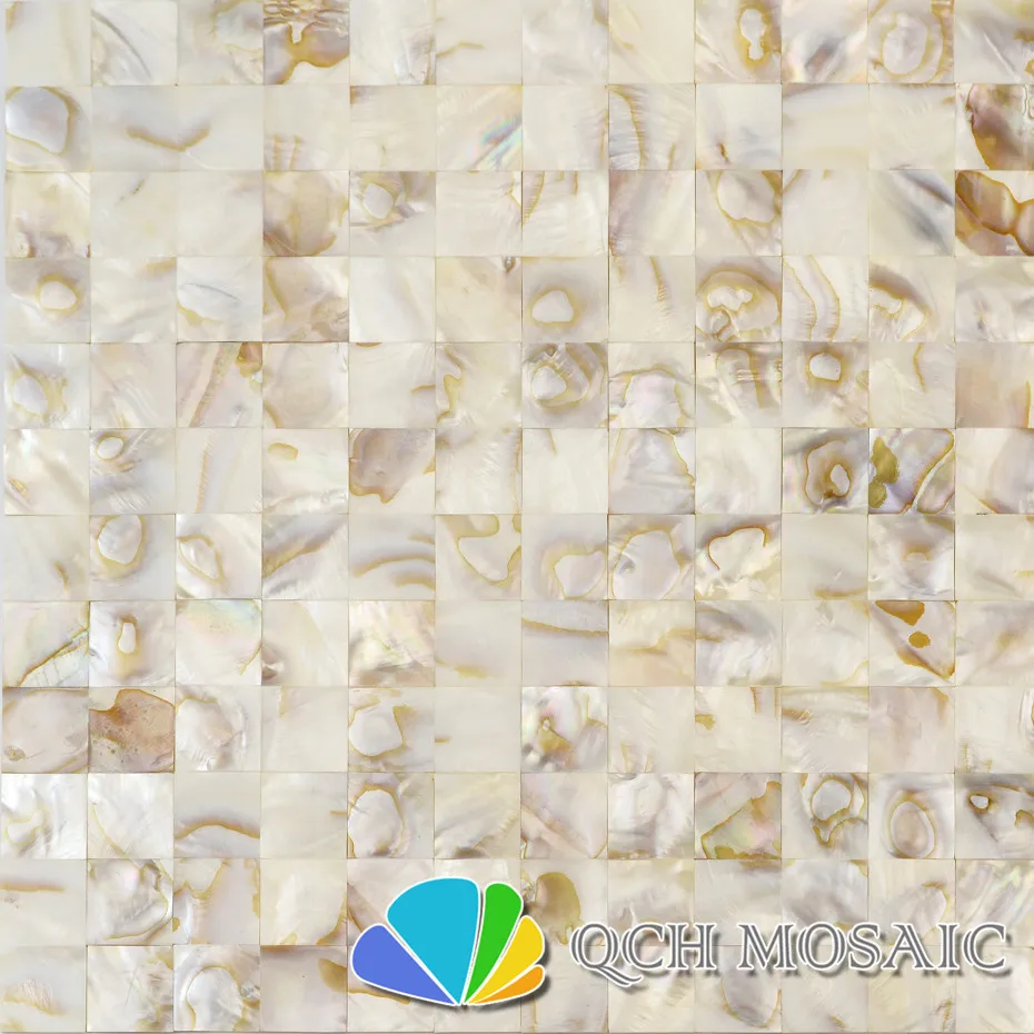 

Freshwater shell seamless mother of pearl mosaic tile for backsplash and bathroom 11 square feet/lot square natural dapple color