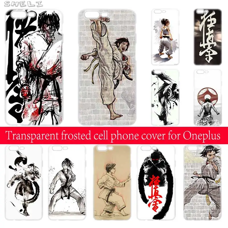 

SHELI Oyama Kyokushin Karate transparent hard case cover shell Suitable for Oneplus 5 5T 3 6 Phone cases For Oneplus 6T