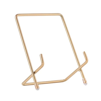 

Iron Display Stand Dish Rack Plate Bowl Picture Frame Photo Book Pedestal Holder Home Decoration