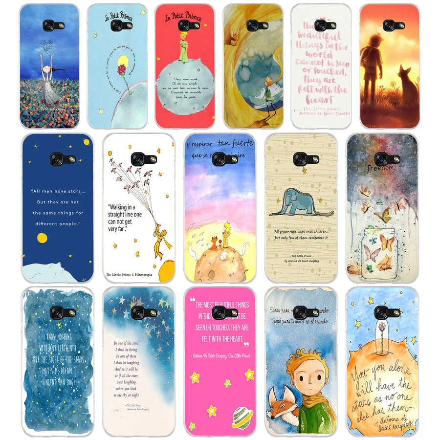 

148AQ The Little Prince Inspirational Quote Soft Silicone Tpu Cover phone Case for Samsung galaxy a3 a5 2016 2017 a6 A8 2018
