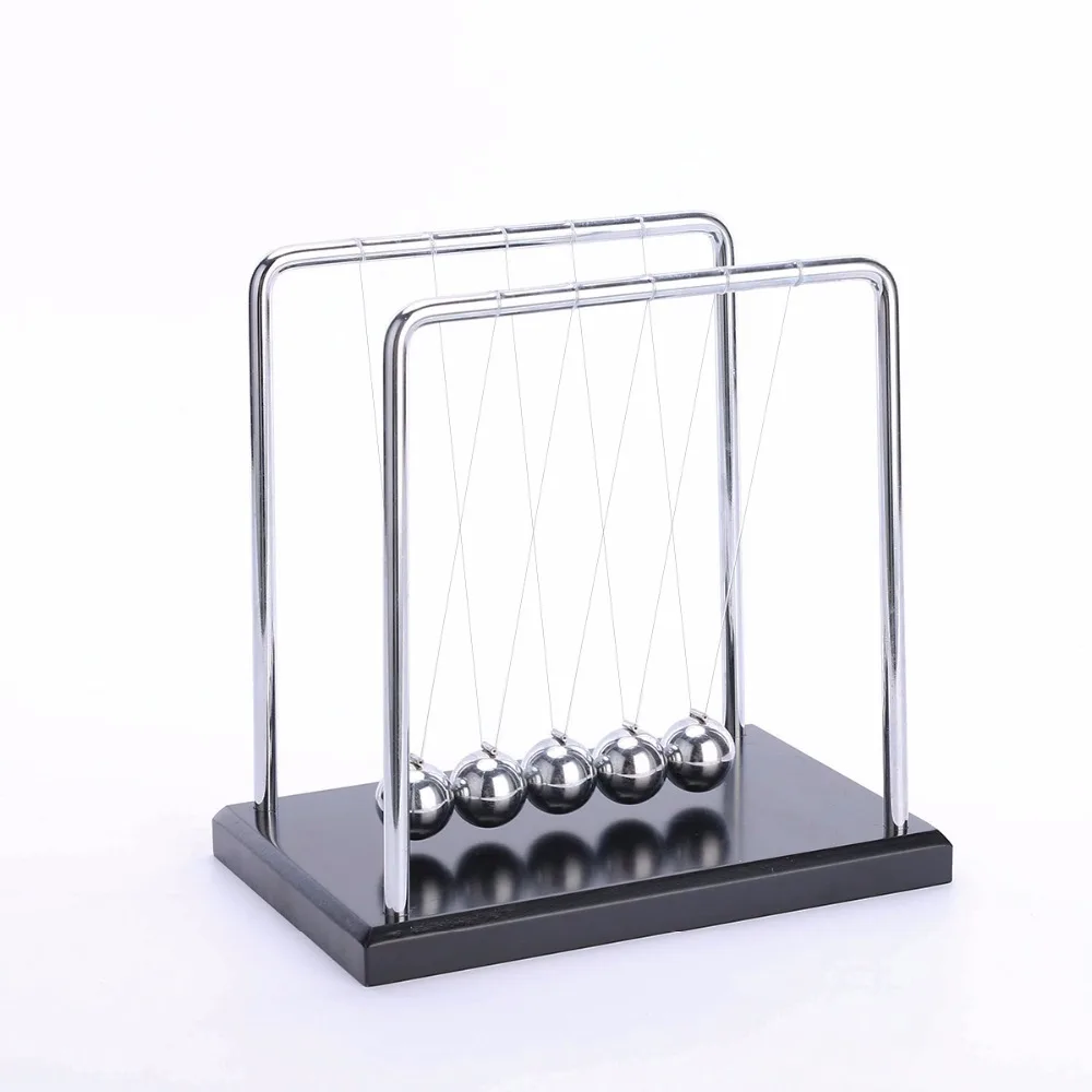 Newton Cradle Balance Ball Steel Newtons Balls маятниковая игрушка Free French graving Physic Science настольная NC