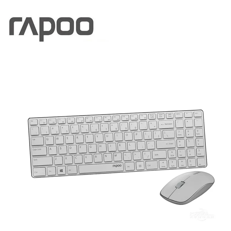 New Rapoo Multi-mode Silent Wireless Keyboard Mouse Combos Bluetooth 3.0/4.0 RF 2.4G switch between 3 Devices Connection