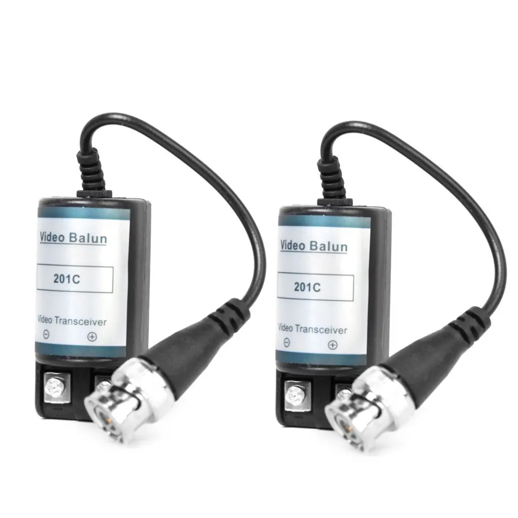 2 Packs 1 Pair 201C Video Balun Transceiver CCTV Camera DVR UTP CAT6 Channel Passive BNC | Безопасность и защита