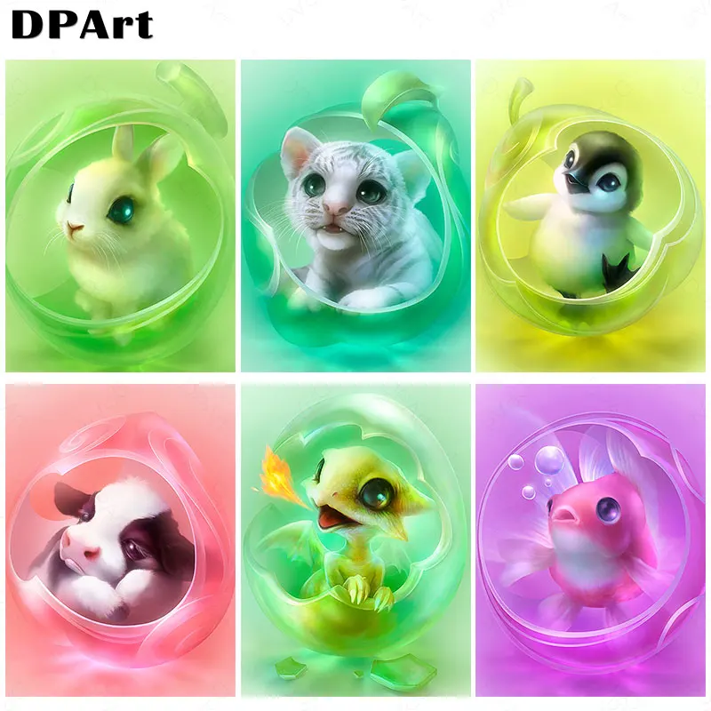 

Diamond Painting Full 5D Square/Round Animal Cartoon Daimond Mosaic Rhinestone Embroidery Cross Stitch Family Decor Crystal A017