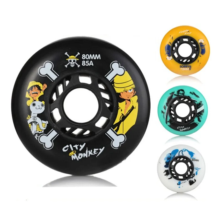 مدينة قرد عجلات تزلج 85A سباق التعرج/الكبح أحذية التزلج الأسطوانة عجلات سيبا الجليد عجلات عالية الجودة الأسطوانة عجلات
