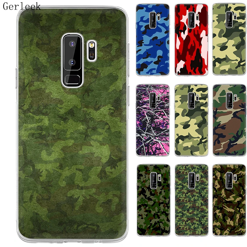 Desxz зеленый армейский камуфляжный чехол для Samsung Galaxy S3 S4 S5 S6 S7 Edge S8 S9 S10 Plus S10e |