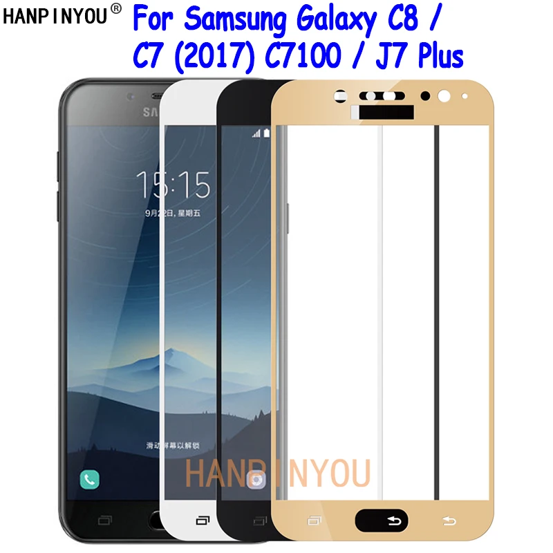 

For Samsung Galaxy J7 Plus / C7 (2017) C7100 /C8 5.5" Full Cover Tempered Glass Screen Protector Explosion-proof Protective Film