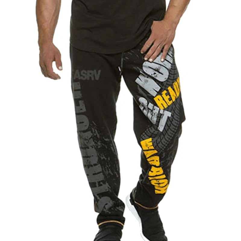 رجل ركض سراويل تقليدية اللياقة البدنية الرجال الرياضية رياضية قيعان الهيب هوب Sweatpants صالات رياضية عداء ببطء الرجال السراويل ممارسة السراويل