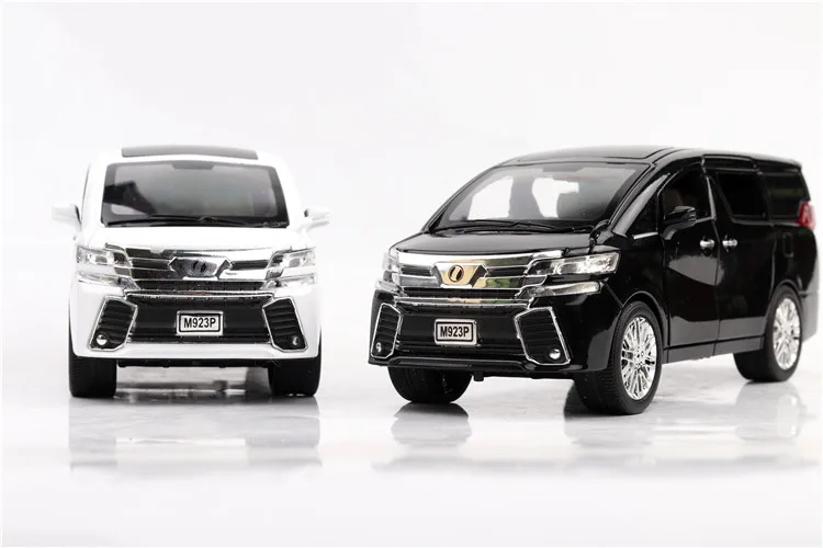 4 стиля 1:24 литая под давлением модель автомобиля для Alphard Vellfire роскошный MPV Металлический Игрушечный Автомобиль со звуком/светильник/функция оттягивания детский подарок