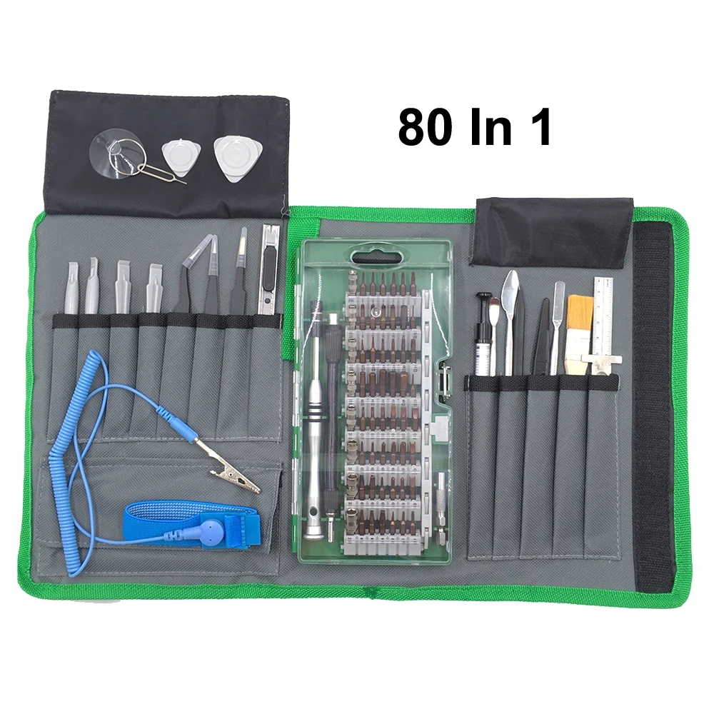 

80Pcs Magnetic Precision Screwdriver Set Hand Tools Repair Kit With Bag for iPhone iPad Smartphone Laptop and Other Electronics