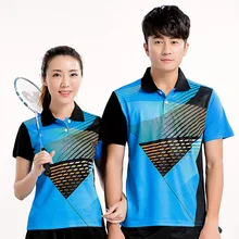 Новая футболка для бадминтона, быстросохнущая Спортивная футболка, теннисная футболка для мужчин/женщин, теннисные майки, футболка для настольного тенниса 5070