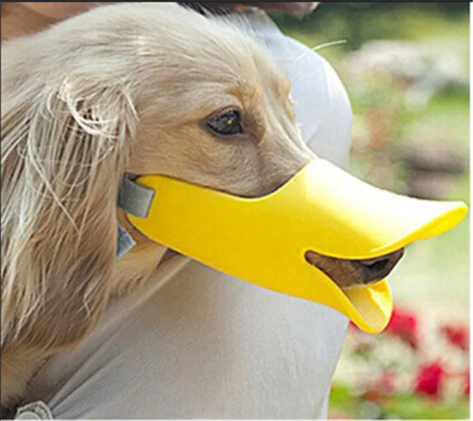 Cute Pet Dog 3D Muzzle Duck Face Lip Mouth Guard Protection Anti