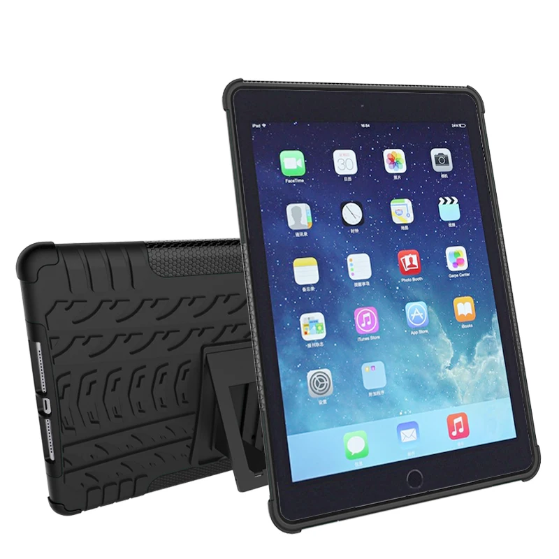

NEW Armor Cover For IPad Air 2 / IPad 6 Defender Stand TPU+ PC Case Shockproof Protective Silicone 2 In 1 Back