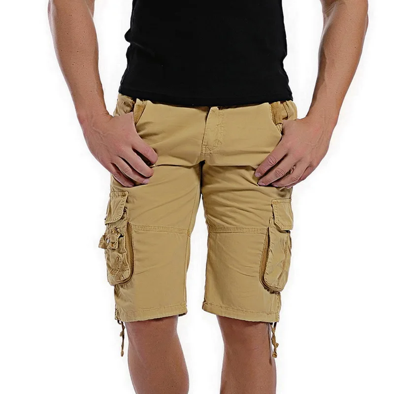 SHUJIN летние мужские карго-шорты камуфляжные Homme свободный крой мульти-тренировки хлопок повседневные спортивные шорты в уличном стиле