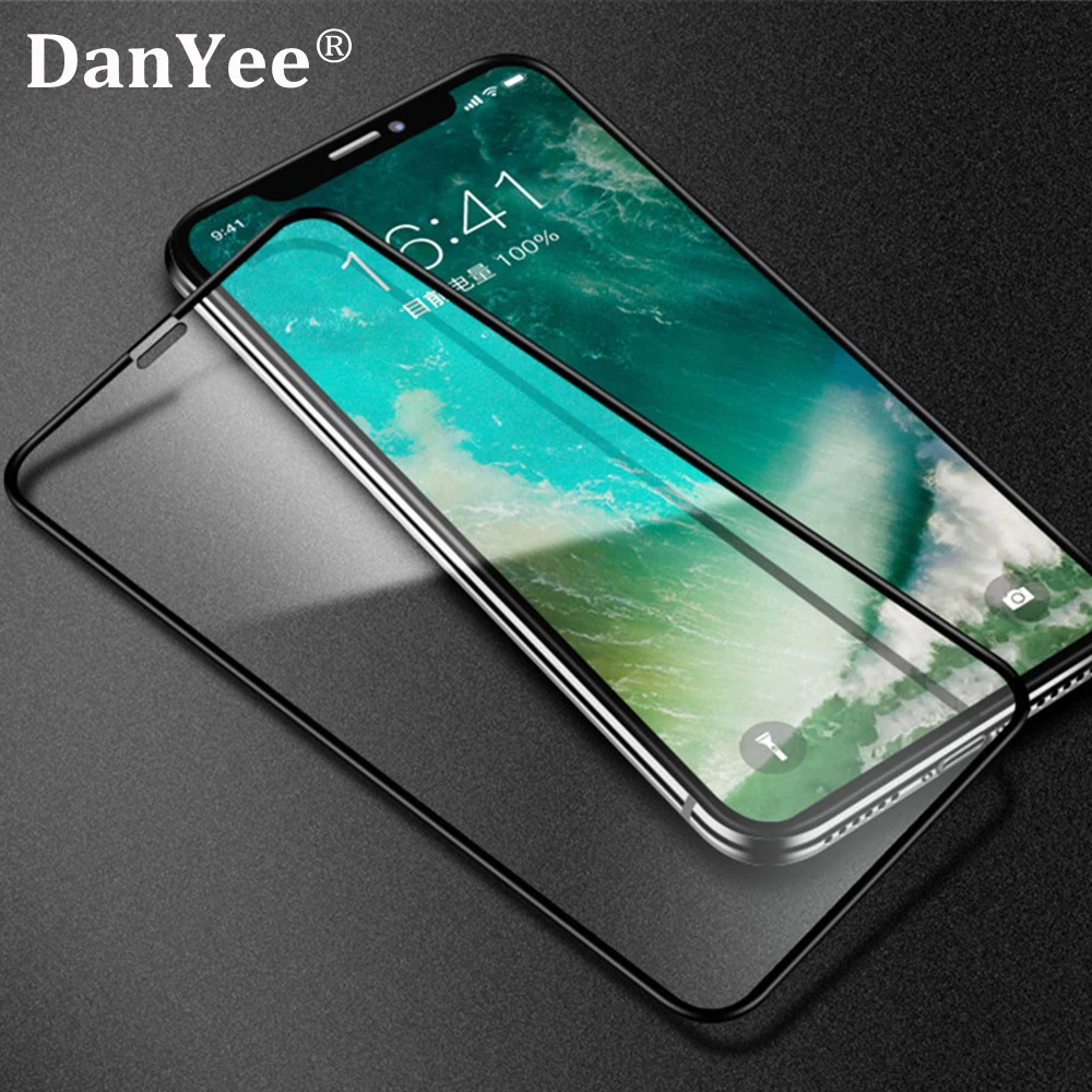 

DanYee New Model 10D Full Screen Full Rubber Film for iPhoneX/Xs XsMax XR HD Tempered Glass film for iPhone6/7/8