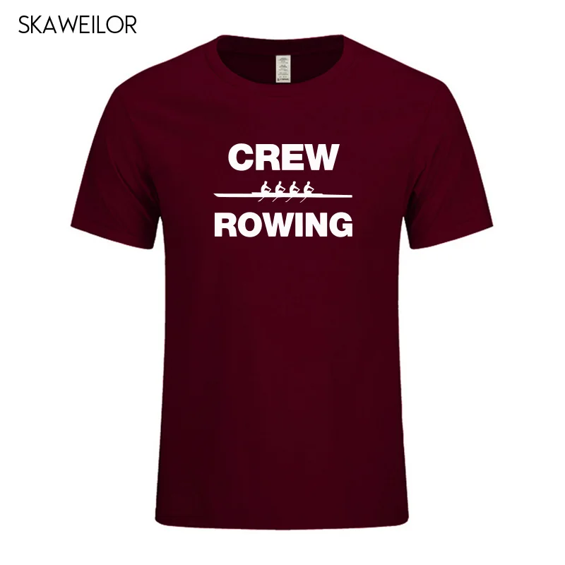 Crew Rowing T Shirt Men Casual O Neck Short Sleeve T Shirts Hip Hop