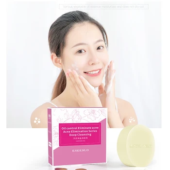

Natural Sea Salt Soap Cleaner Removal Pimple Pores Acne Treatment Moisturizing Face Care Wash Soap Long Lasting