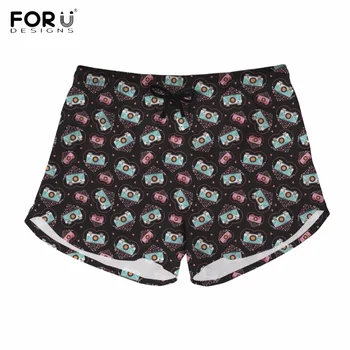 

FORUDESIGNS Vintage Camera/Photography Pattern Teens Girls Shorts Fashion Summer Student Short Pants Harajuku Loose Womans Short