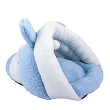 1 шт. милые тапочки форма домик для кошки кровать Кролик уши пещера коврик для животных с игрушкой мяч J2Y