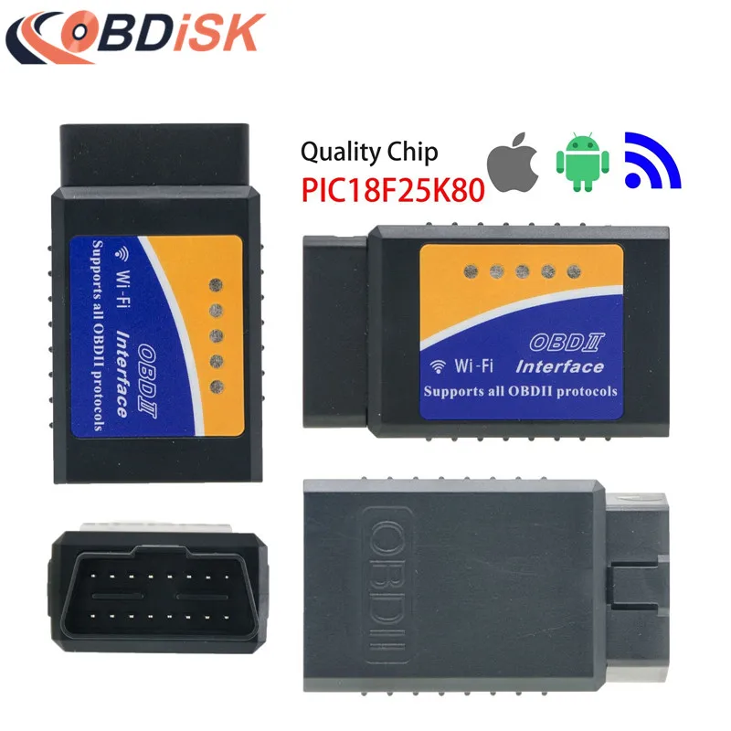 2017 беспроводной ELM327 Wifi V1.5 Авто OBD2 диагностический инструмент ELM 327 WIFI OBDII сканер V 1