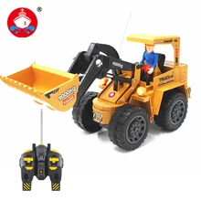 RC truck Alloy Bulldozer 6 Channel Engineer Vehicle With Light Remote Control Simulation Engineer Truck Christmas Gift 6816L