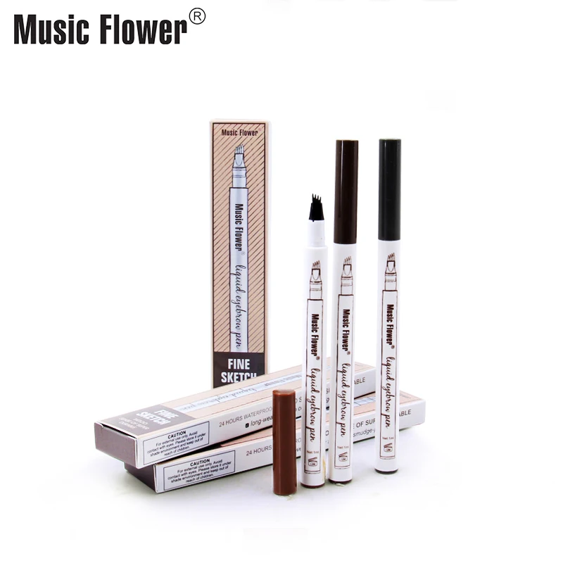 Жидкая ручка для бровей Music Flower 4 долговечная тонкая водостойкая татуировки