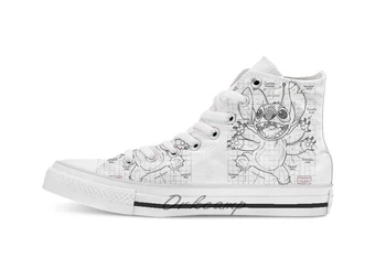 

Experiment 626 Novelty Design breathable casual High Top lace-up Canvas shoes sneakers