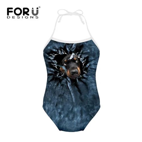 Buy Girls Kawaii Slim Beachwear Cat Strapless Swimsuit