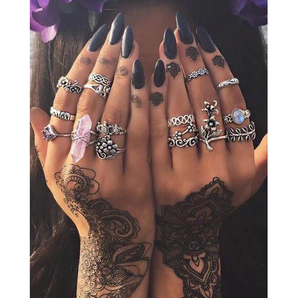 

Woman Rings/925 Silver Rings for Women Flower&Opal Fashion Adjustable Open Rings 2018 Jewelry Anneaux Pour Les Femmes