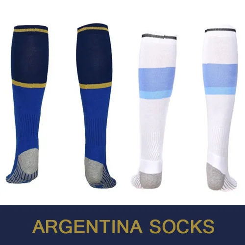 Argentina World cup 2014 soccer socks Blue football socks white