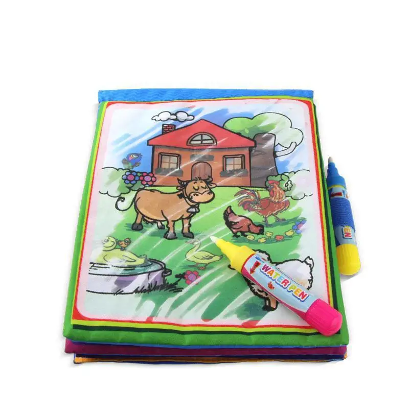 Baby Soft Cloth Magic Water Drawing Book Pen Doodle Mat Animal Coloring Book Early Educational Painting Board Baby Soft Cloth Magic Water Drawing Book Pen Doodle Mat Animal Coloring Book Early Educational Painting Board