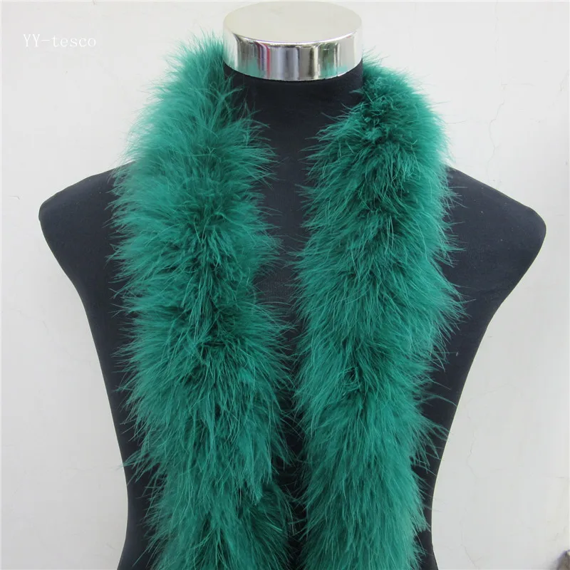 50g Dark green fluffy feather boa super quality 10 meters long dyed