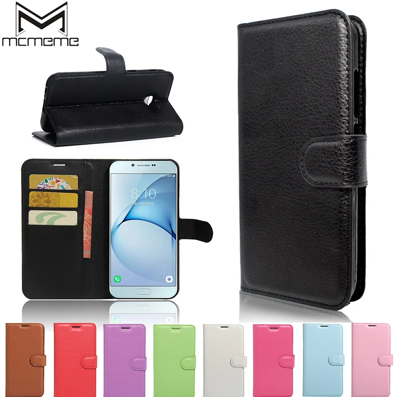 

MCMEME Vintage Wallet Case for Samsung Galaxy A8 2016 A810S PU Leather Retro Flip Cover Magnetic Fashion Cases Kickstand Strap