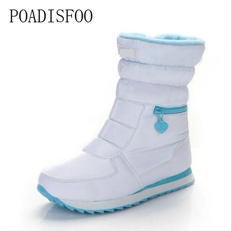 

2018 Women Snow white boots woman winter boots women fashion snow boots new style 2017 women's shoes Brand shoes high JSH-M025
