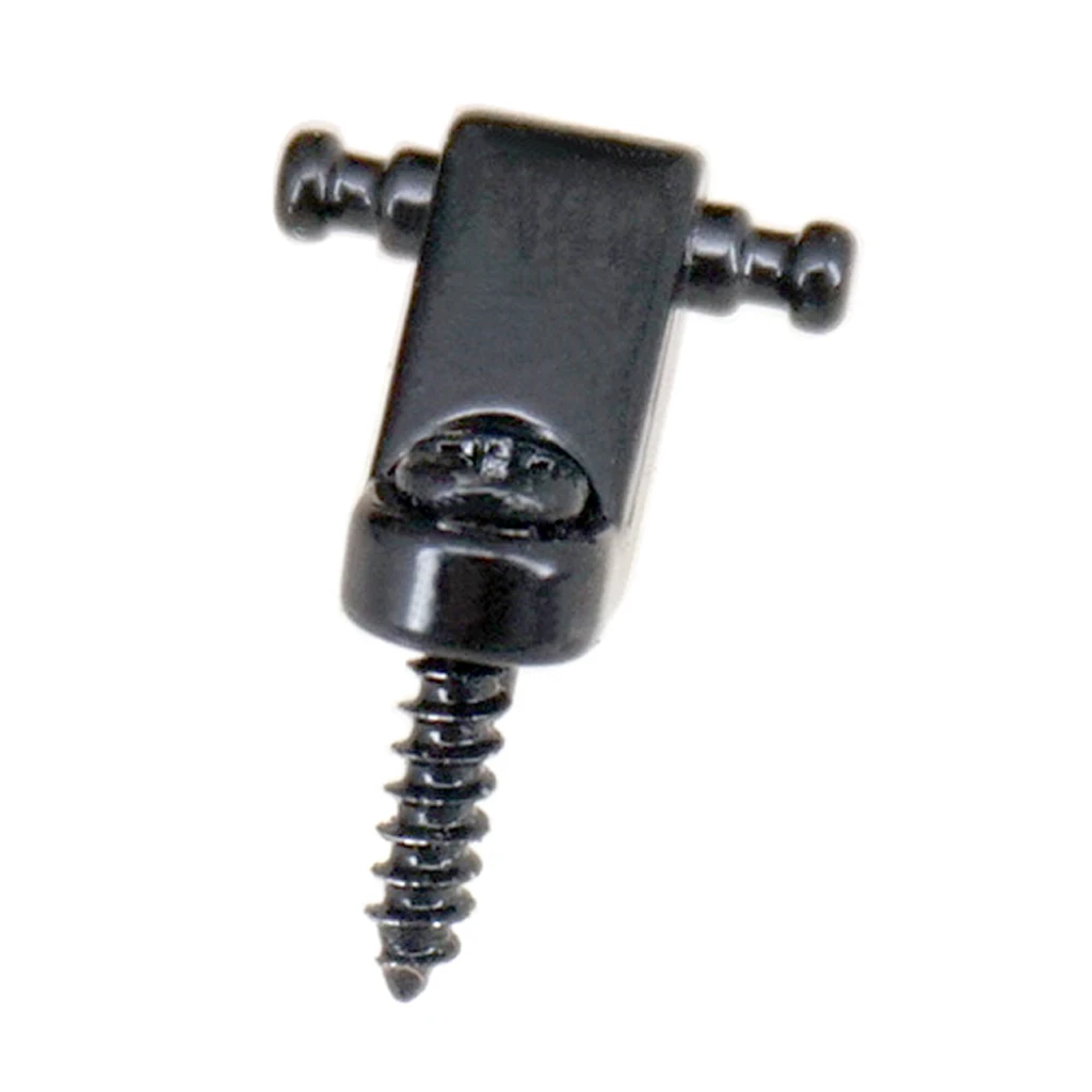 Durable Pack of 2 Black Electric Guitar Roller String with Screws Musical Instrument Parts
