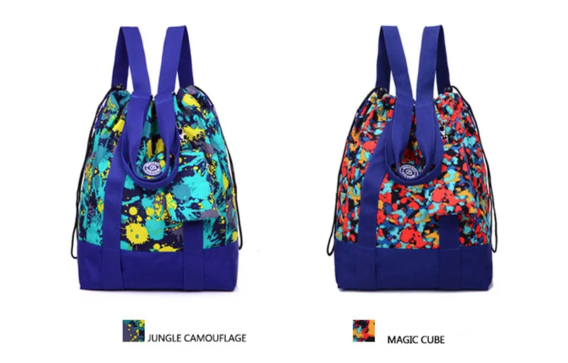 Jinqiaoer бренд Водонепроницаемый нейлон Для женщин рюкзак шнурок для отдыха сумка Многофункциональный леди рюкзак путешествия