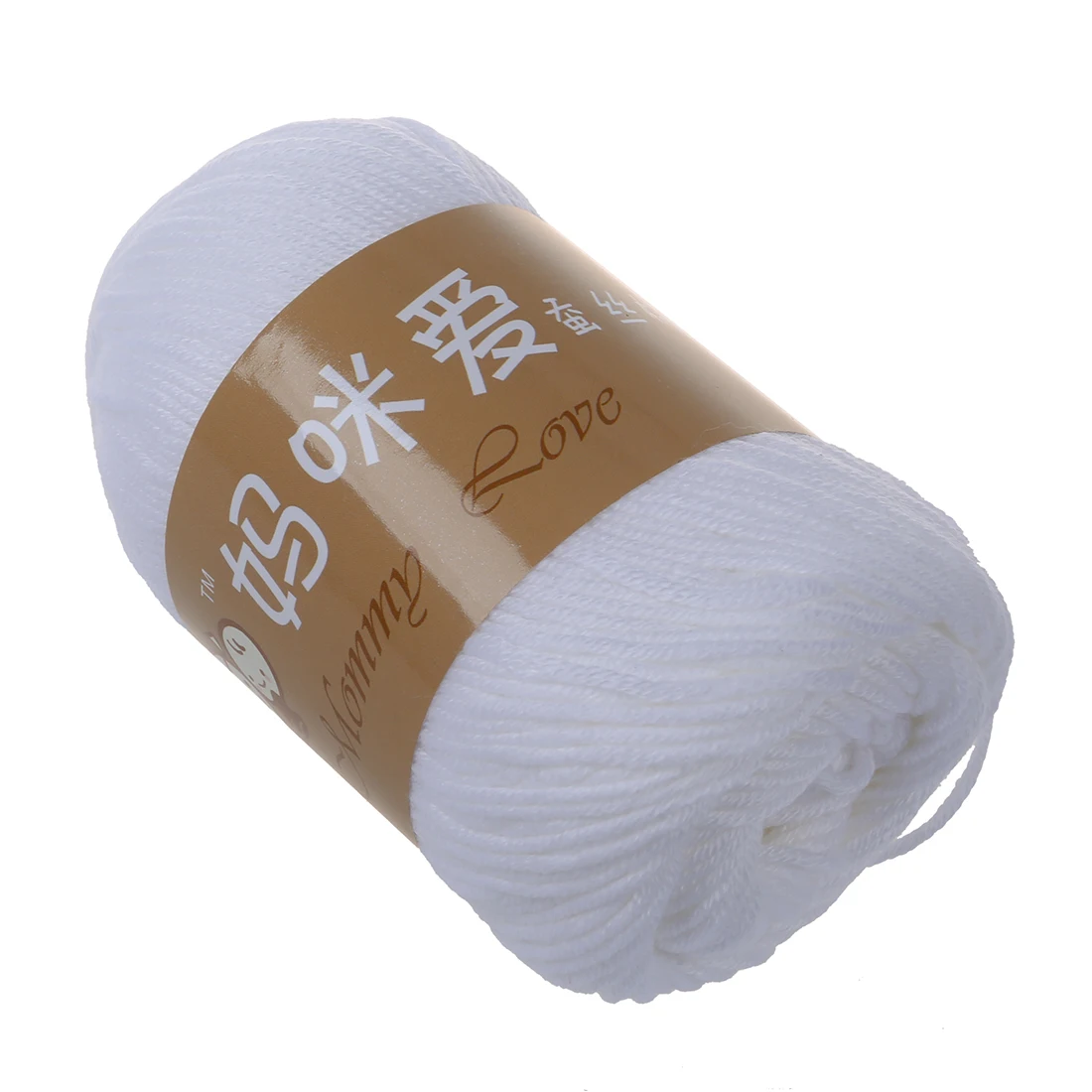 

Mommy love High Quality 1 Skein 50g Hot Soft Yarn Knitting Natural Silk Cotton Baby Sweater, White