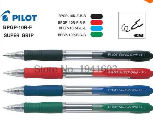 

6 Pcs/Lot Wholesale BallPoint Pen 0.7MM JAPAN PILOT Super Click BPGP-10R-F office and school Ball point pen