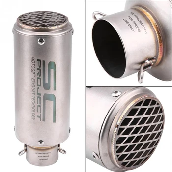 

Stainless Steel Universal Motorcycle Exhaust Muffler Tail Pipe Tip Tailpipe